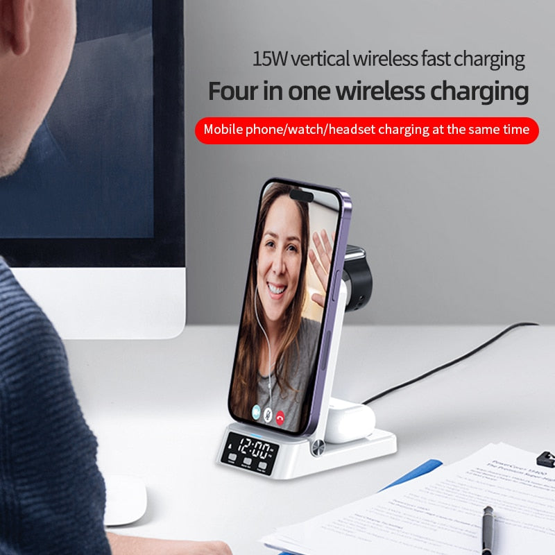 4in1 Foldable Fast Wireless Charging Dock