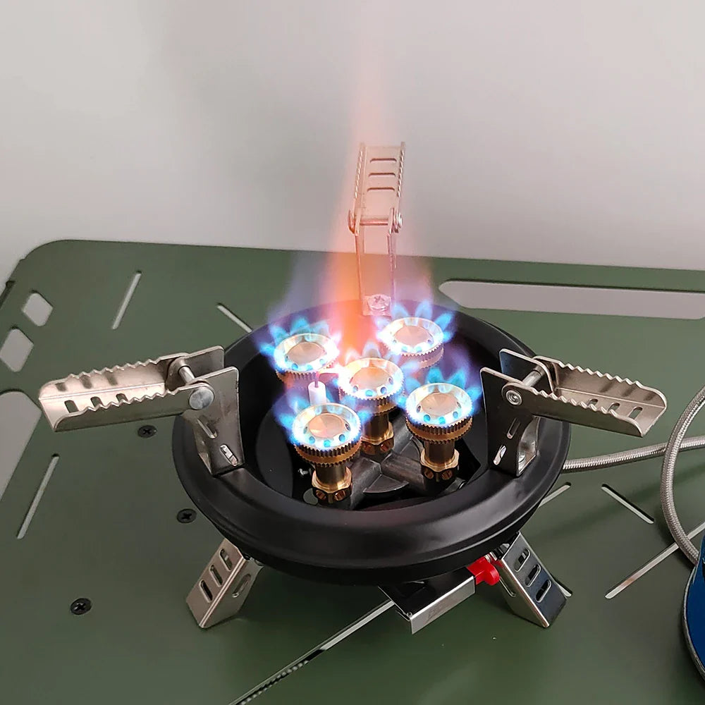 Portable Multi-Burner Quick Ignition Outdoor Gas Cooker