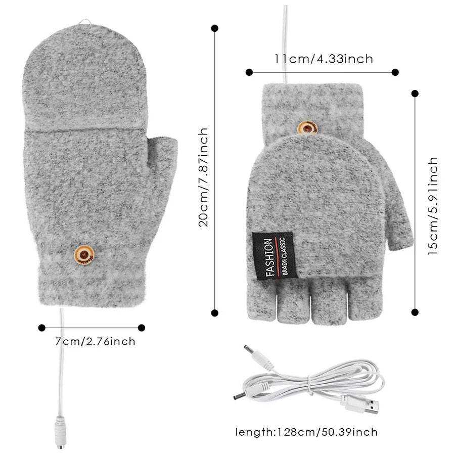 USB Rechargeable Warm Wave Heated Gloves - Image 6
