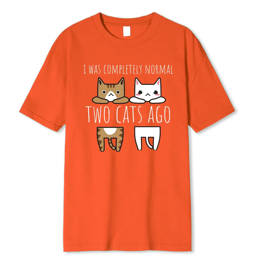 I Was Completely Normal Two Cats Ago Breathable Funny T-Shirt - Image 9