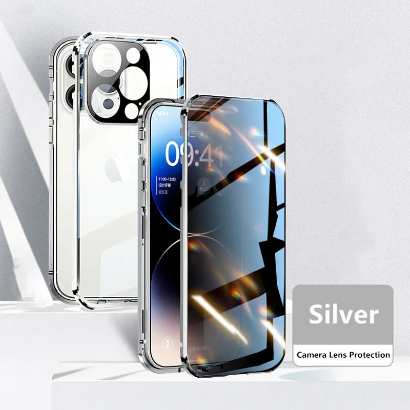 Invisible Shield Full Cover Anti-Peep Privacy  Magnetic Phone Case - Image 15
