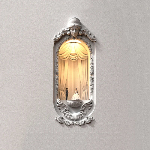 Corner Embedded Chic Bridal Scene Night Lamp - Image 0