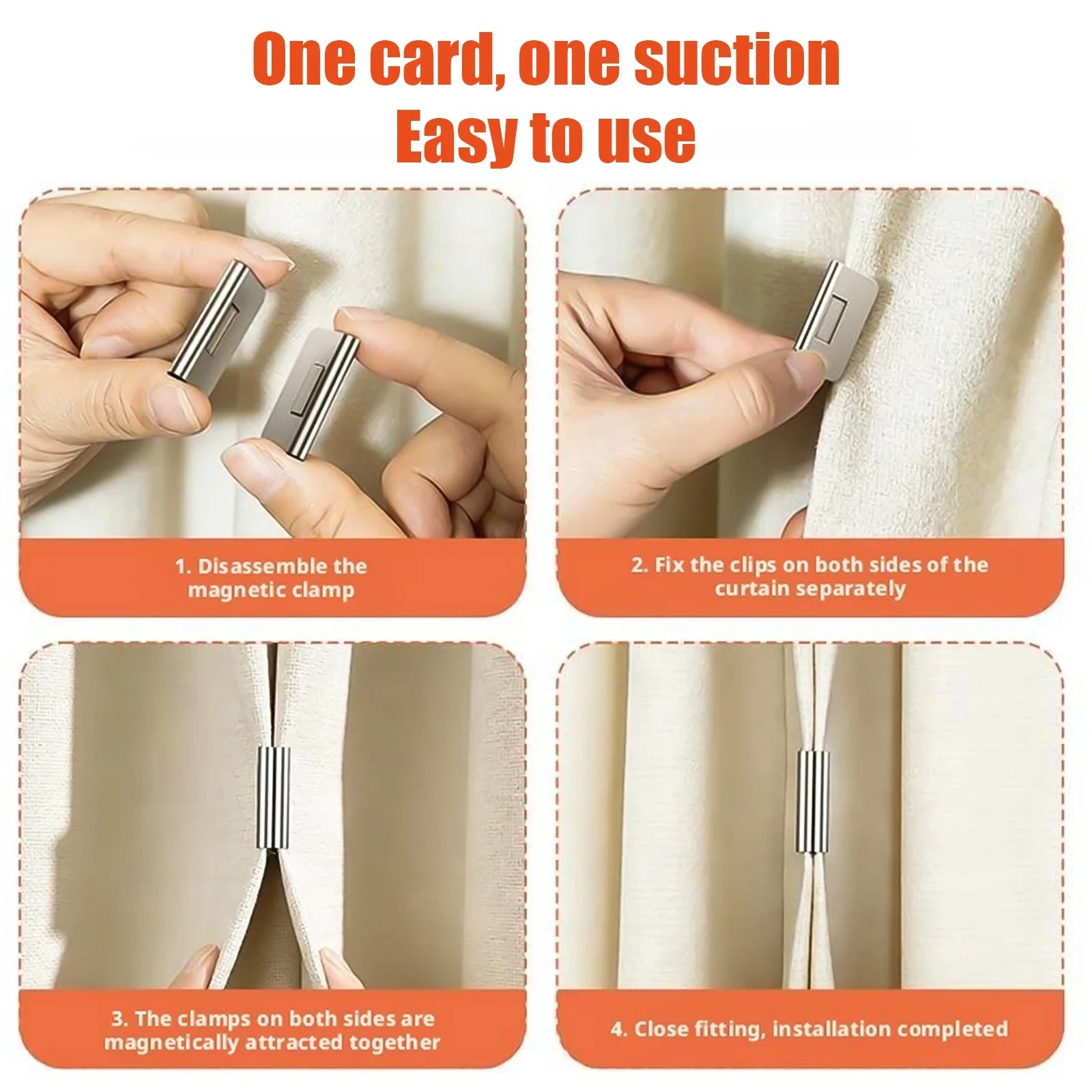 Curtain Lock Magnetic Light-Block Seal Clips - Image 6