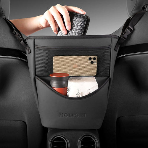 Car Armrest Leather Console Organizer - Image 0