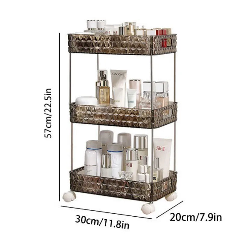 Home Bathroom Storage Organizer Rolling Rack - Image 5