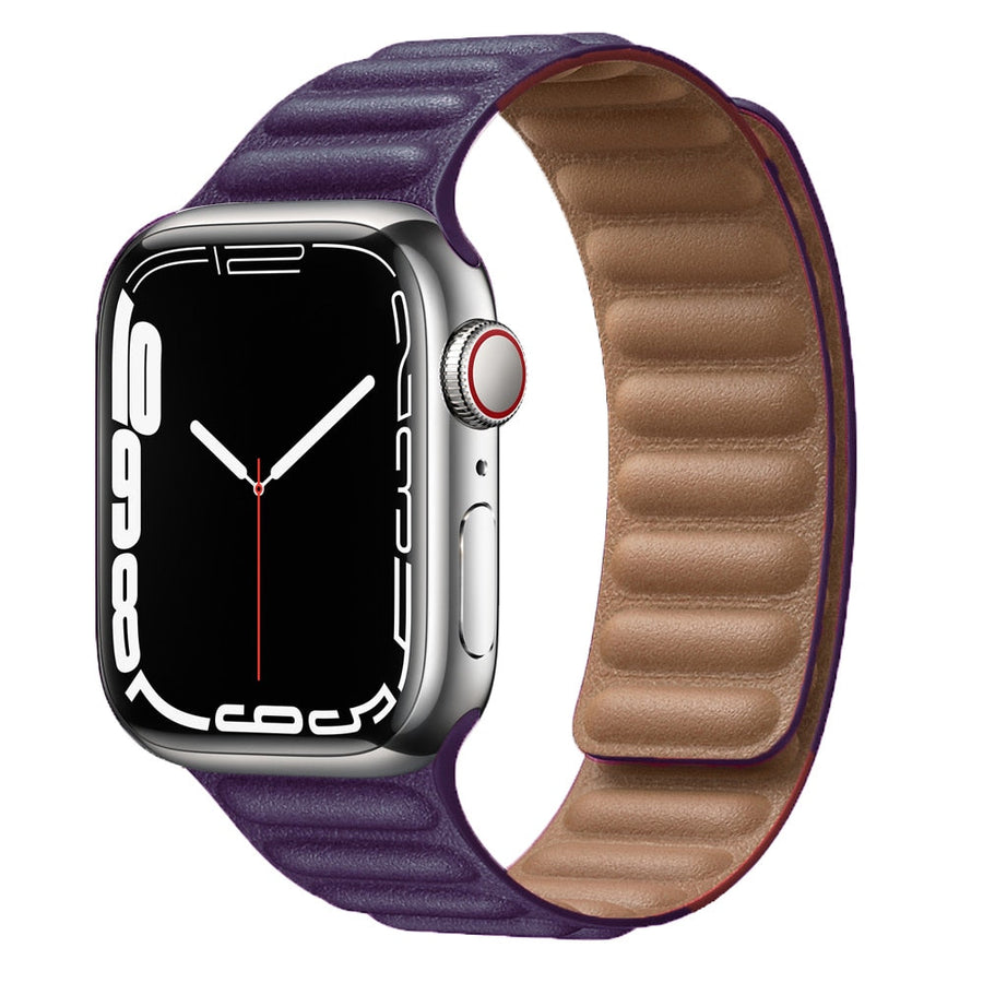 Magnetic Strap Leather Smart Watch Band - Image 20