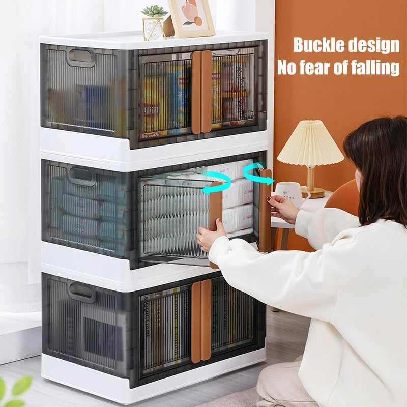 Space saving Transparent Folding Storage Box · Mavigadget