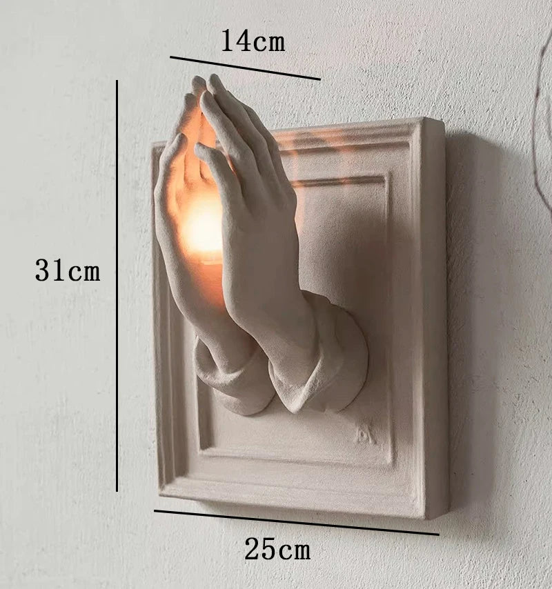 Praying Hands Nordic Wall Candle Holder - Image 5