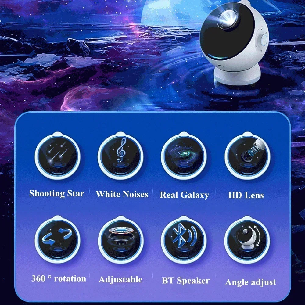 12in1 Shiny Star Meteor Bluetooth Night Projector