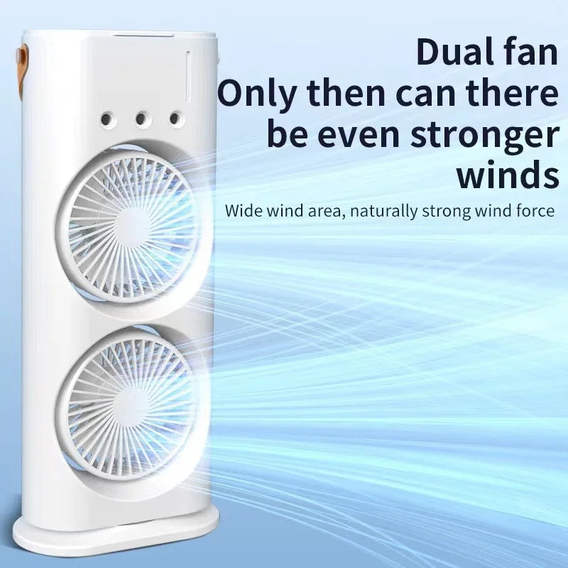 Portable Double Fan Cooling Spray Air Conditioning - Image 6