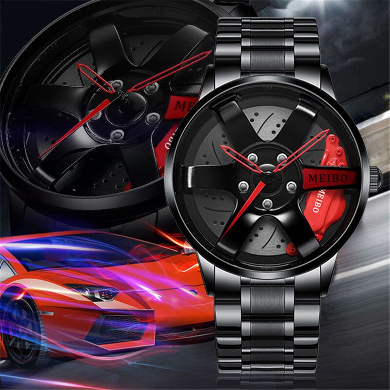 Waterproof Car Wheel Rim Wrist Men Watch - Image 5