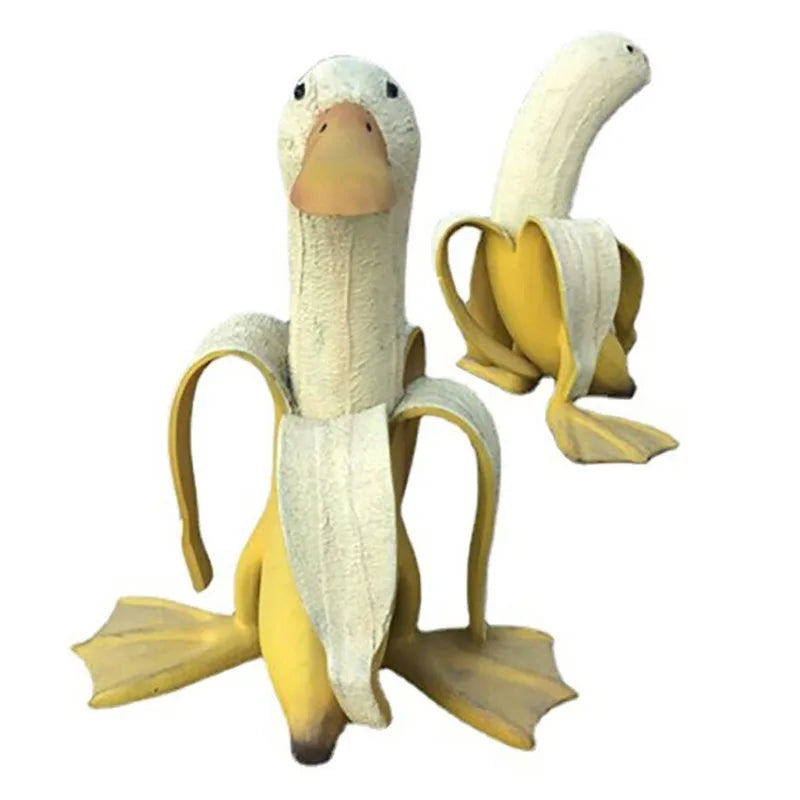 Peeled Banana Duck Face Garden Decor