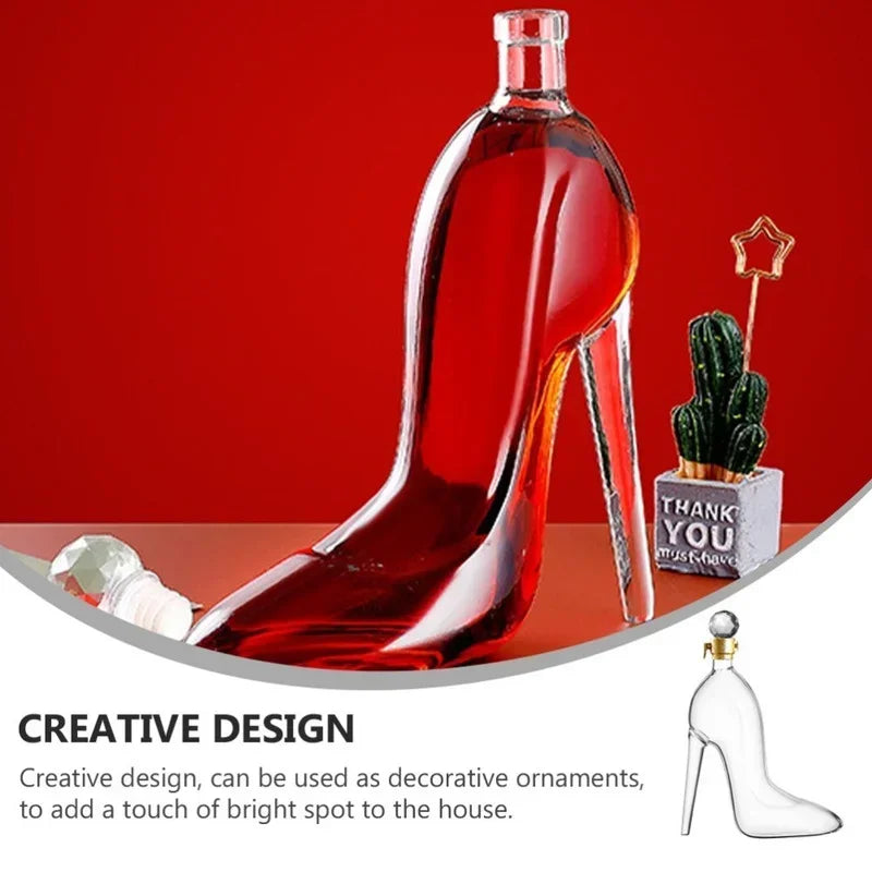 High Heel Fancy Glass Wine Decanter - Image 3