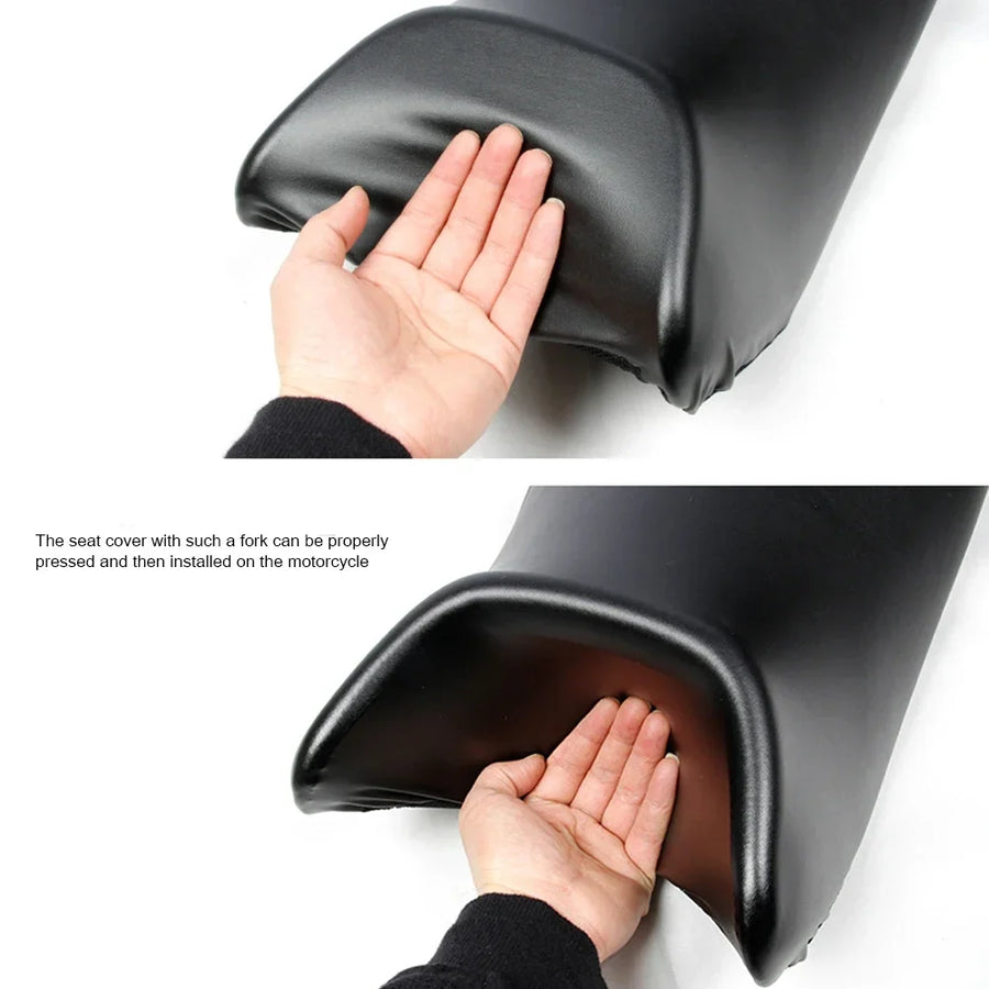 Ultra Stretch Fit Leather Motorcycle Seat Cover - Image 2