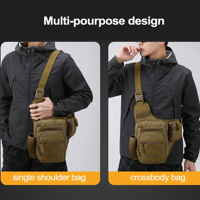 Multi-Pocket Crossbody Compact Hiking Chest Bag - Image 3