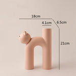 Mini Cat Elegant Minimal H-shaped Flower Vase