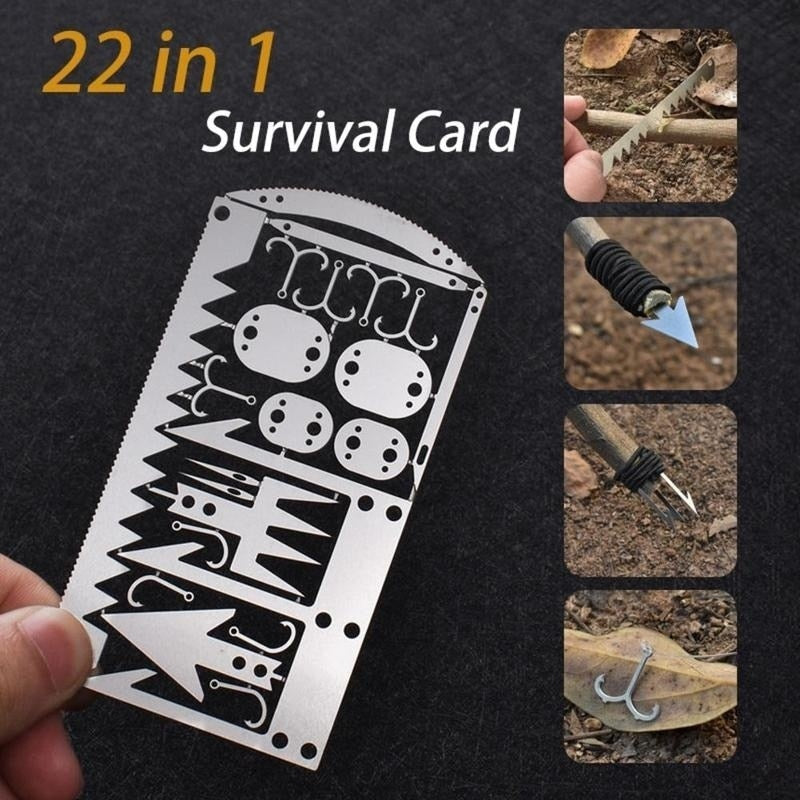 22in1 Stainless Steel Outdoor Survival Pocket Tool - Image 2