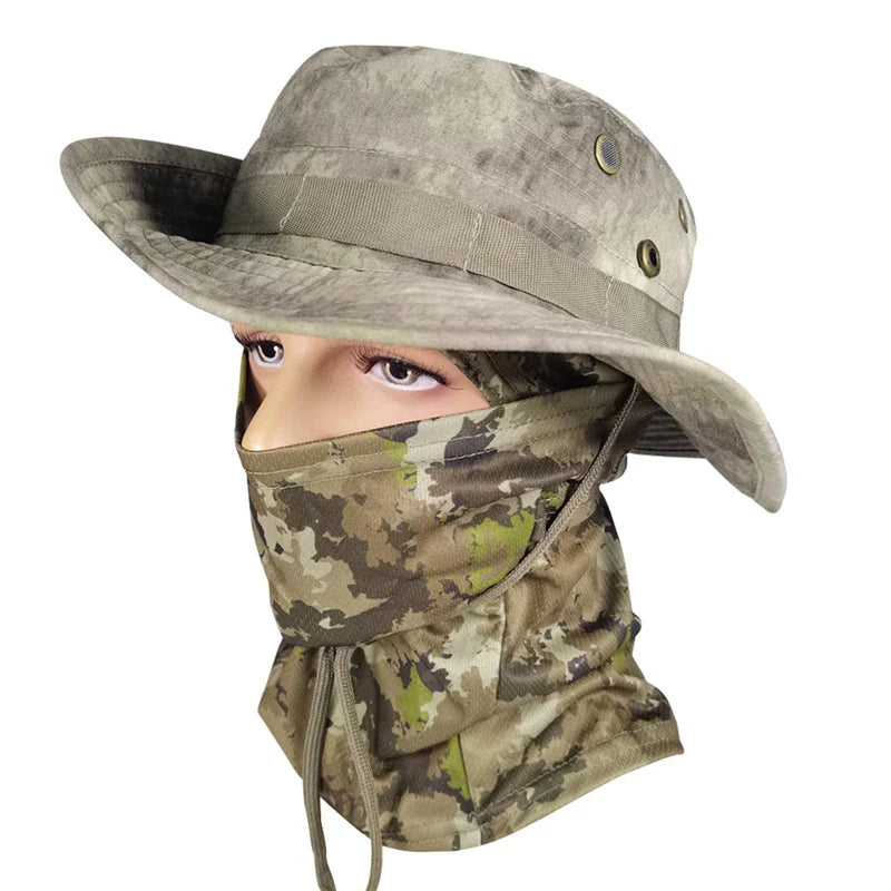 Tactical Camouflage Full Face Cover Hat - Image 4