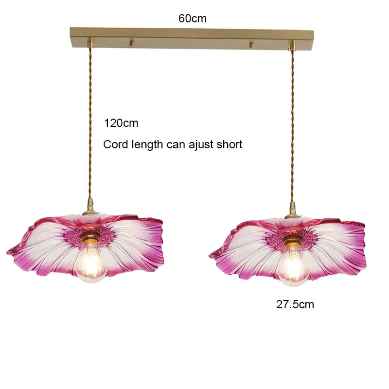 Blush Bloom Vintage Glass Pendant Light