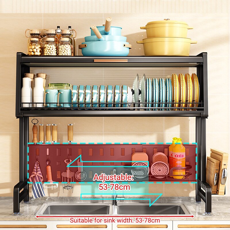 Stainless Surf Elegant Adjustable Dish Drying Rack - Image 4
