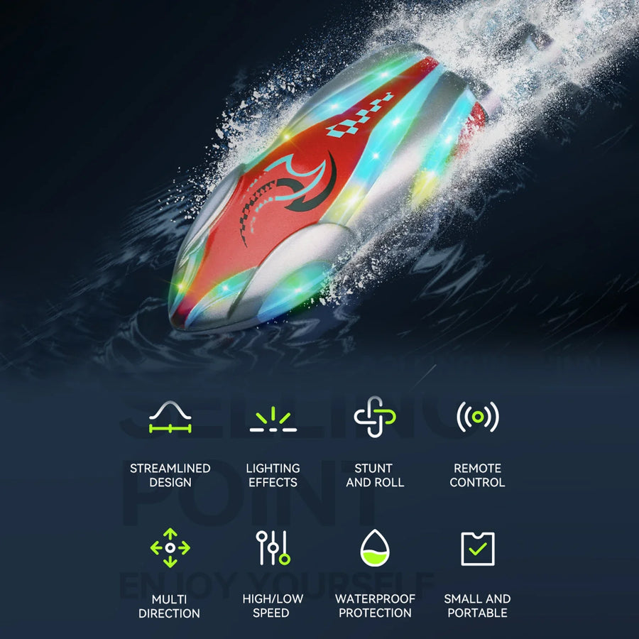 High-Speed LED Light Remote Mini Toy Boat - Image 5