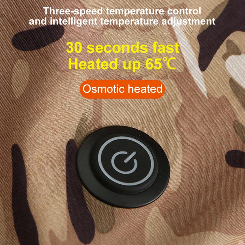 Hooded Heated Winter Camping Jacket - Image 2
