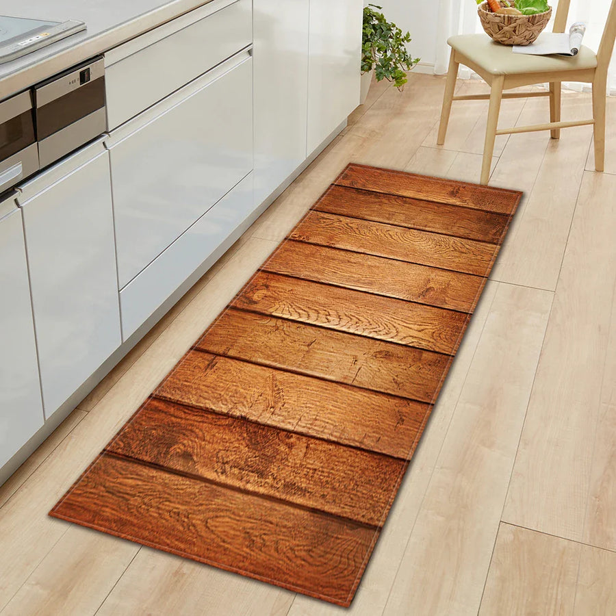 Vintage Wood Look Non-slip Cute Rugs - Image 3