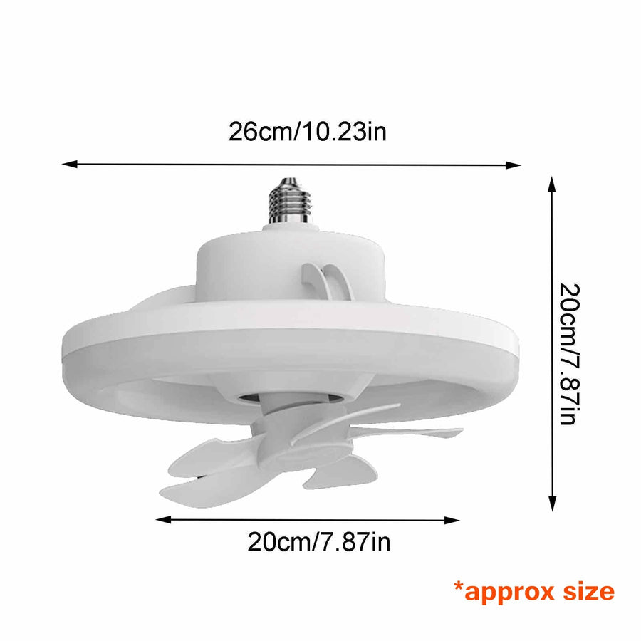 2in1 Radiant Rotating RC Ceiling Fan Lamp - Image 3