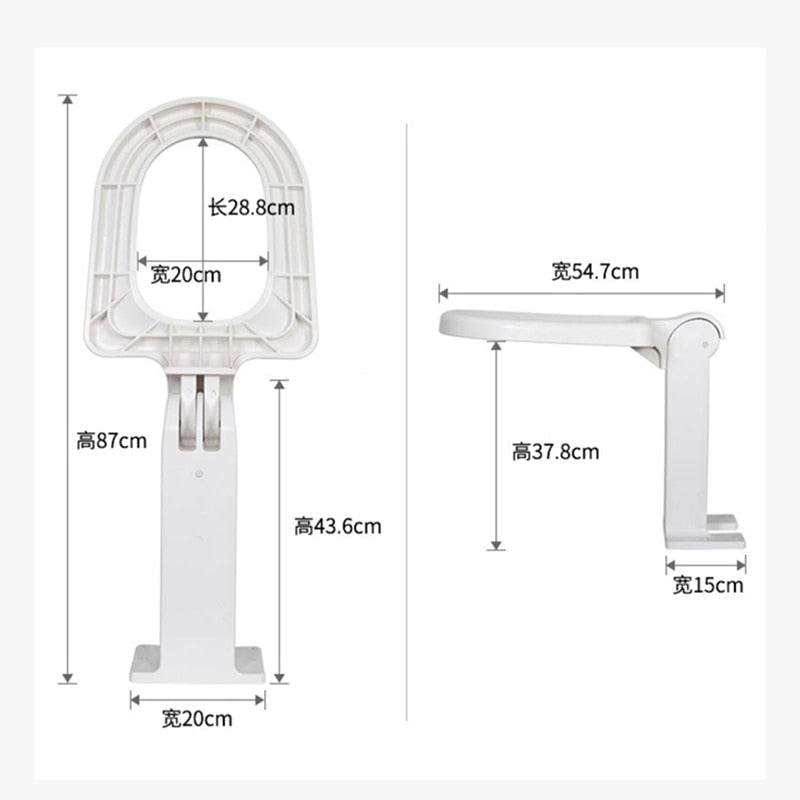 Comfortable Sit Foldable Easy Squat Toilet Seat Holder - Image 3