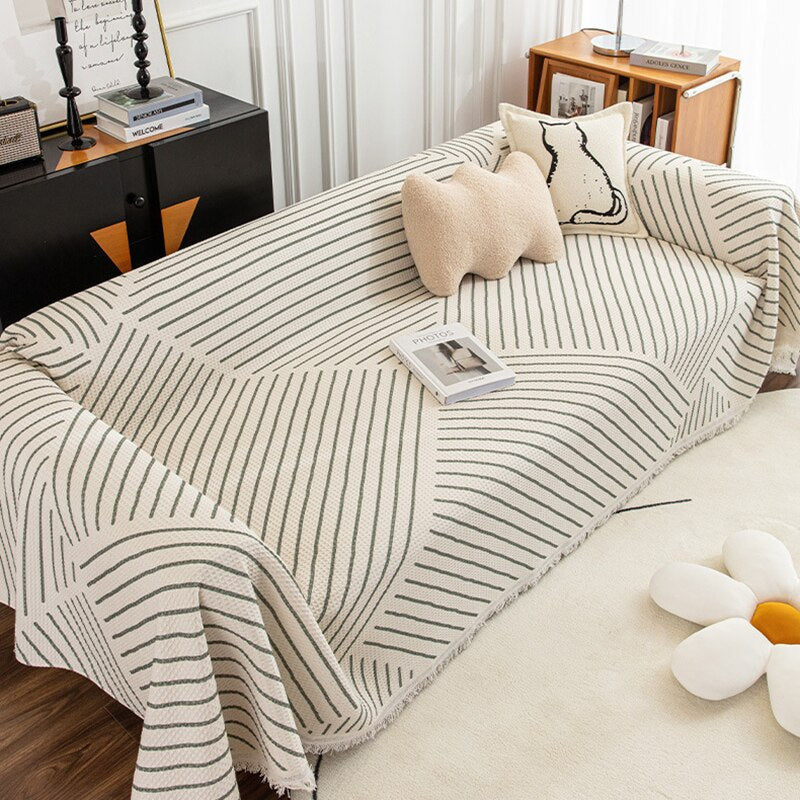 Nordic Style Comfy Soft Knitted Sofa Cover Blanket - Image 4