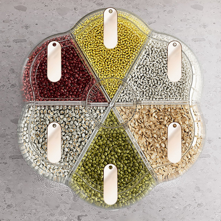 6-Grid Rotating Grain Storage Dispenser - Image 2
