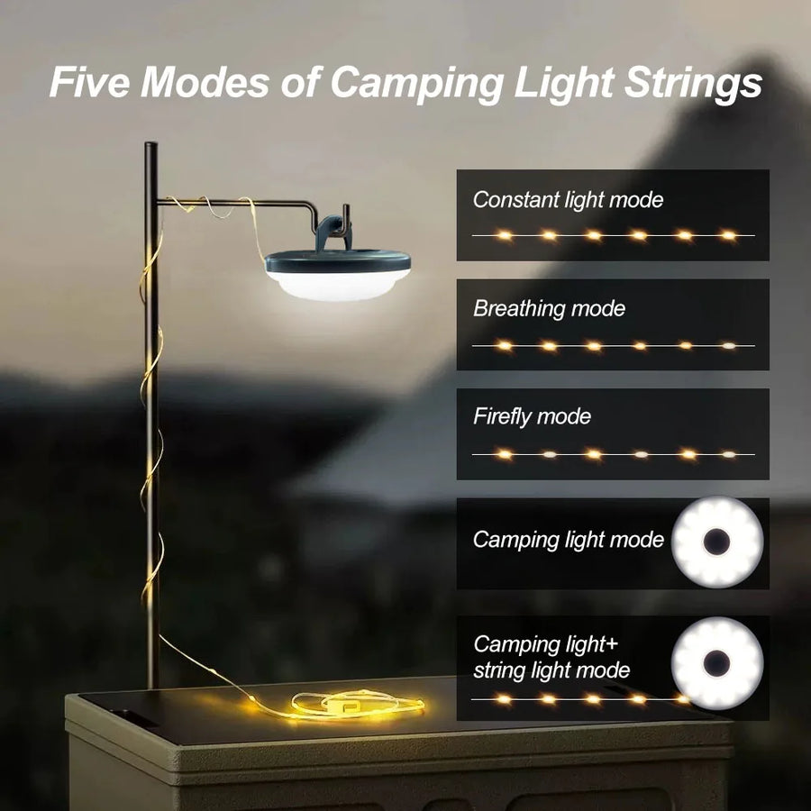 Star String USB Rechargeable Camp String Lights - Image 2