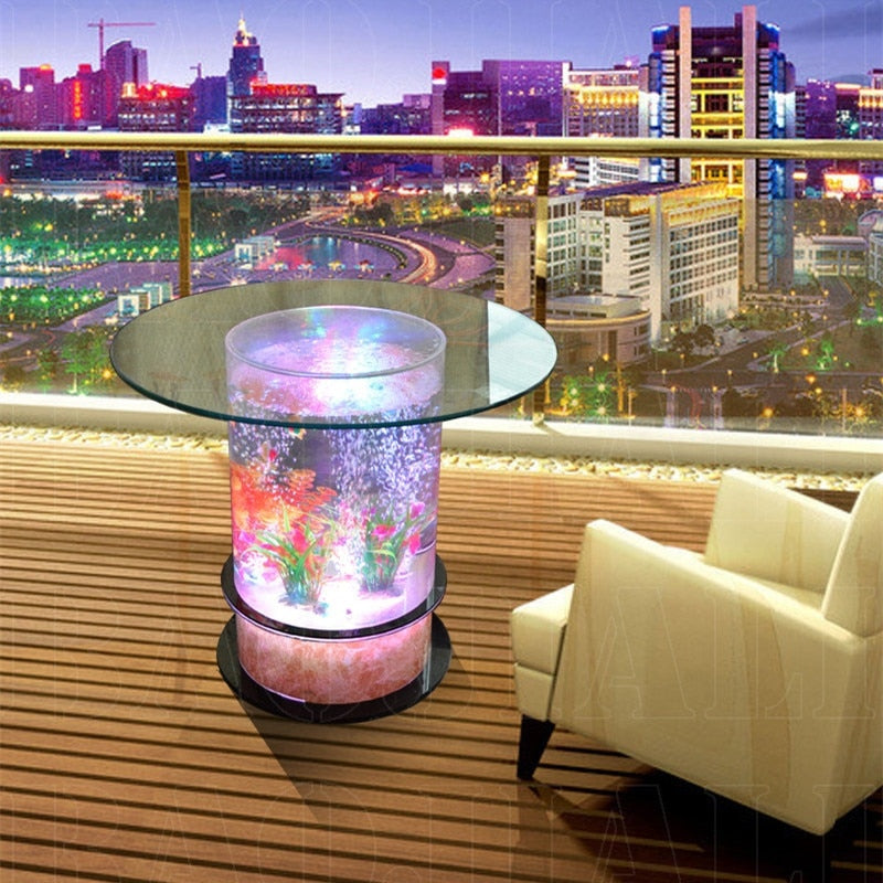 Elegant LED Magic Water Bubble Round Table - Image 1