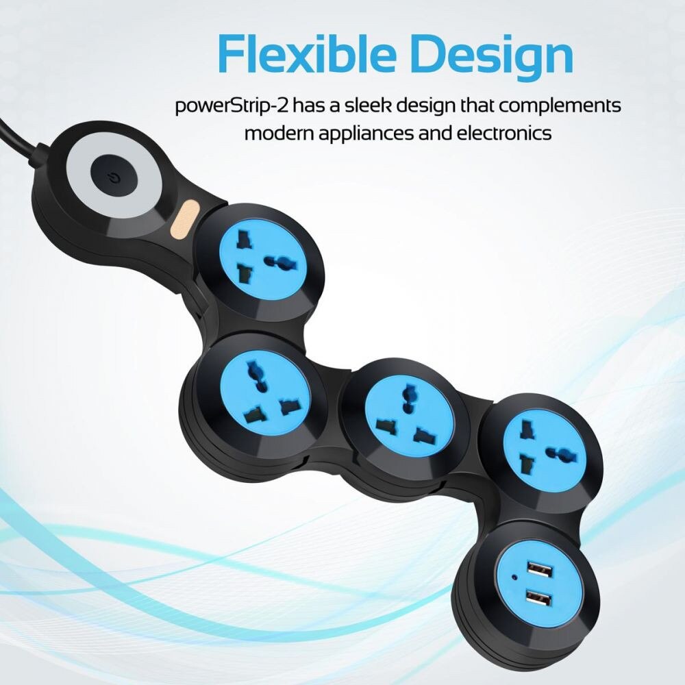 Foldable Multiple Power Extension Cable Outlets · Mavigadget