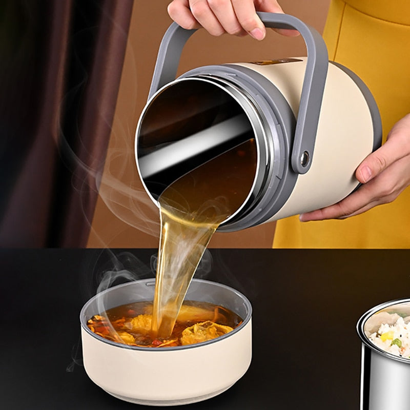USB Heated Stainless Steel Food Warmer Lunch Box - Image 2