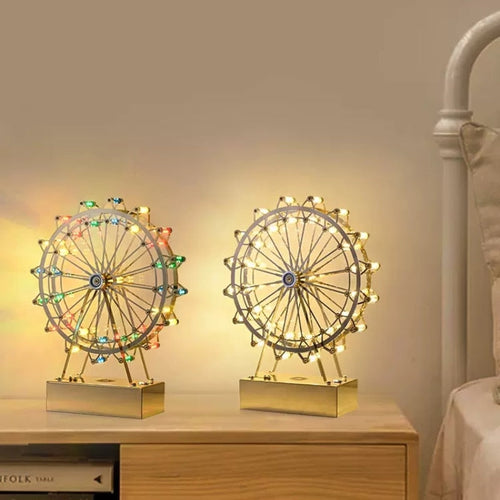 Colorful Rotating Wheel Table Lamp - Image 0