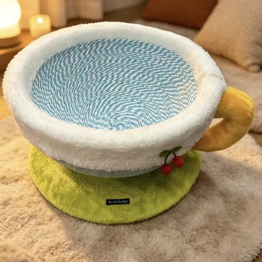 Espresso Nap Cat Scratcher Lounge Nest Bed