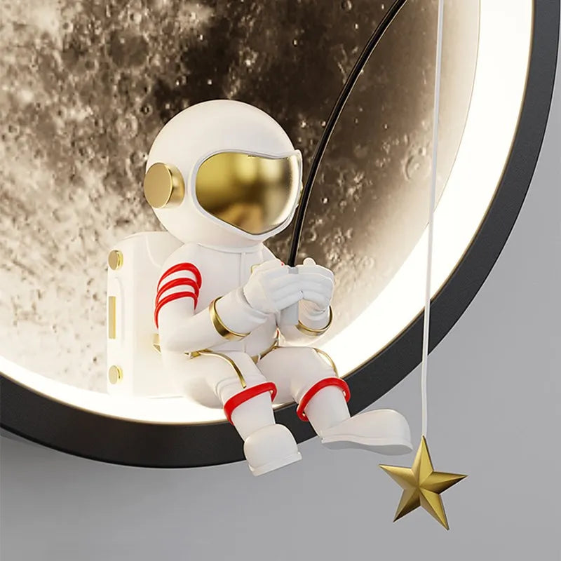 Astronaut On The Moon Wall Light