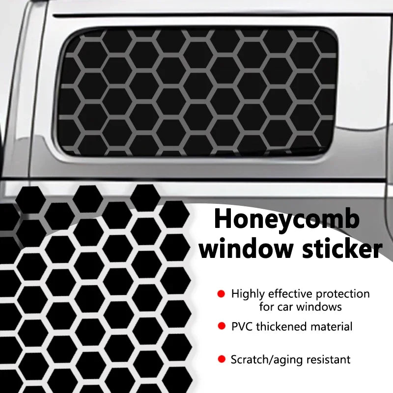 Car Side Window Honeycomb Decor Sticker - Image 2