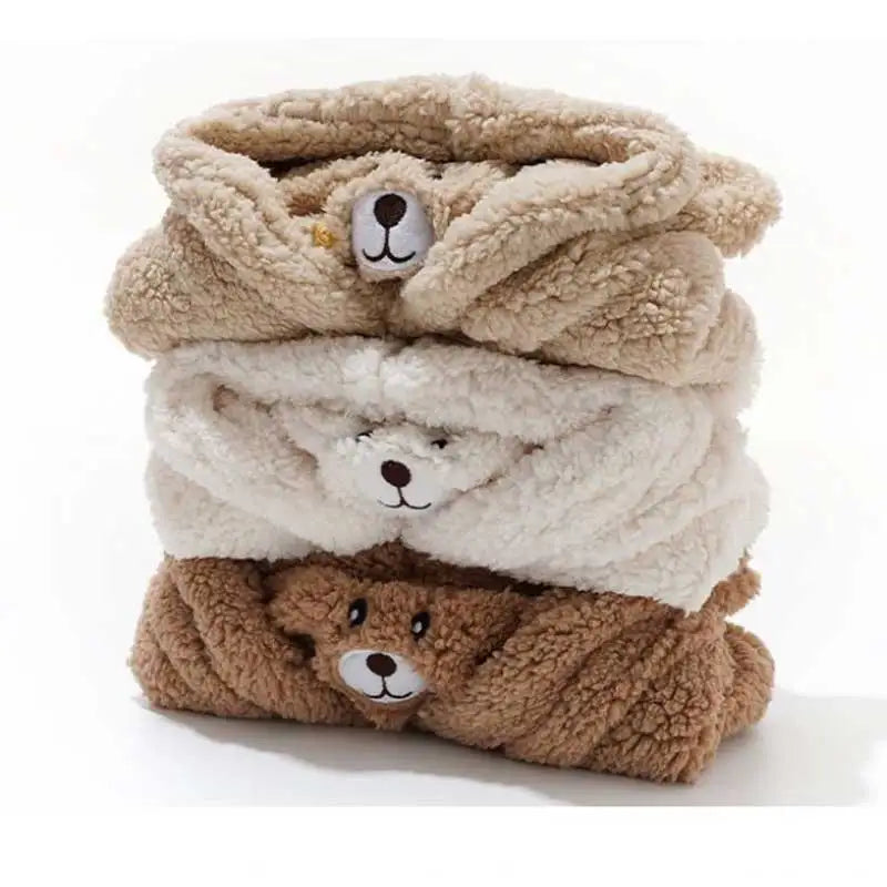 Plush Warm Bear Winter Scarf Mask - Image 6