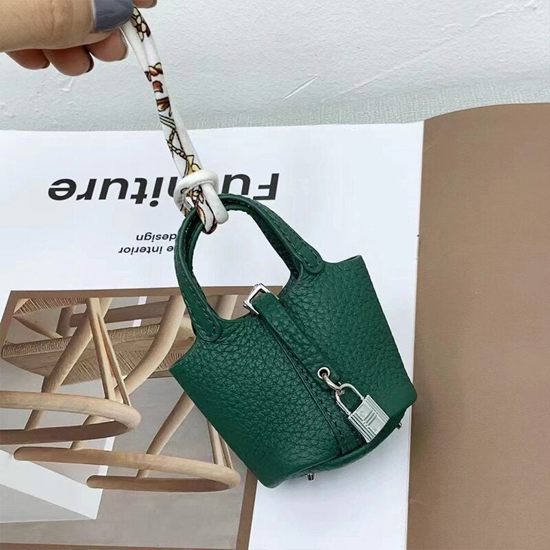 Cowhide Stylish Bag Airpods Case - Image 7