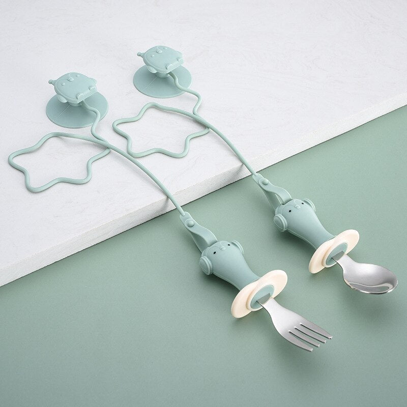 Anti-drop Baby Spoon Fork Set - Image 9