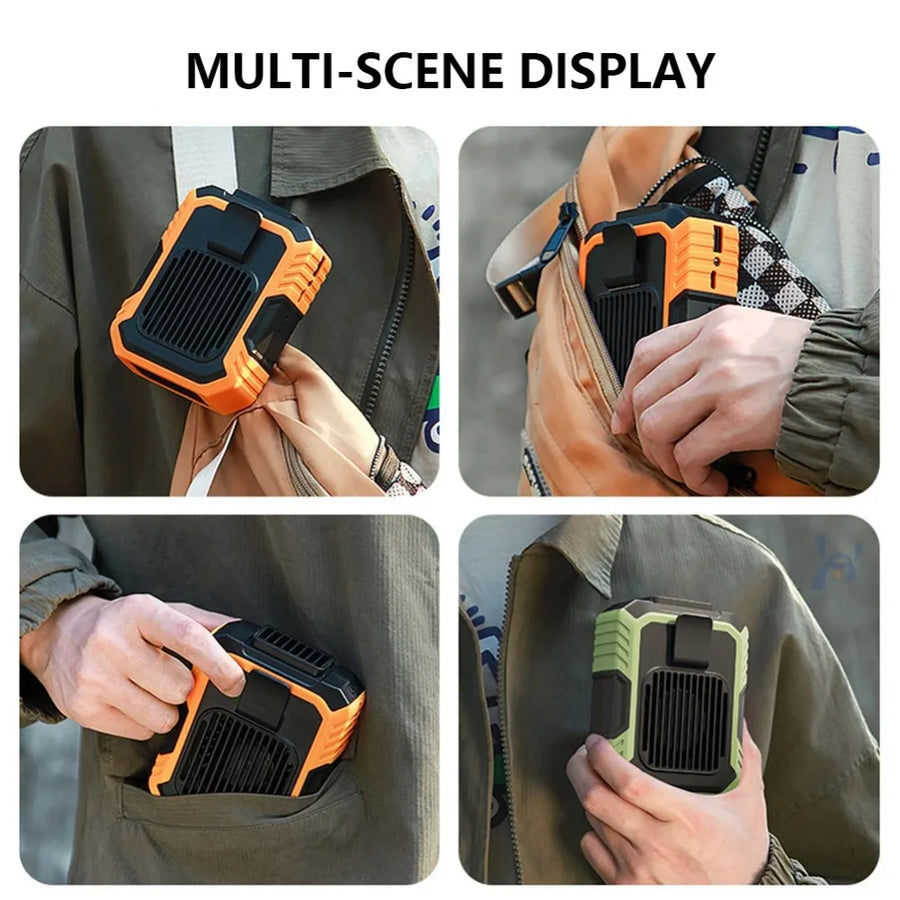USB Rechargeable Portable Waist Clip Air Conditioner Fan - Image 3