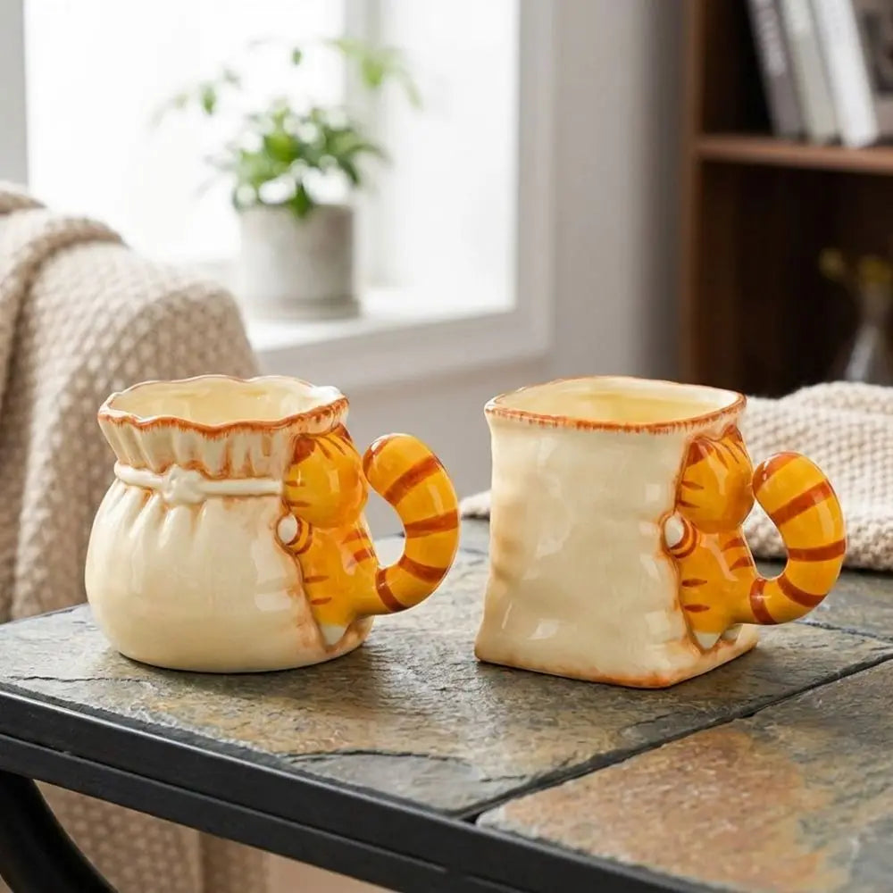 Cat Tail Ceramic Coffee Mug - Image 1