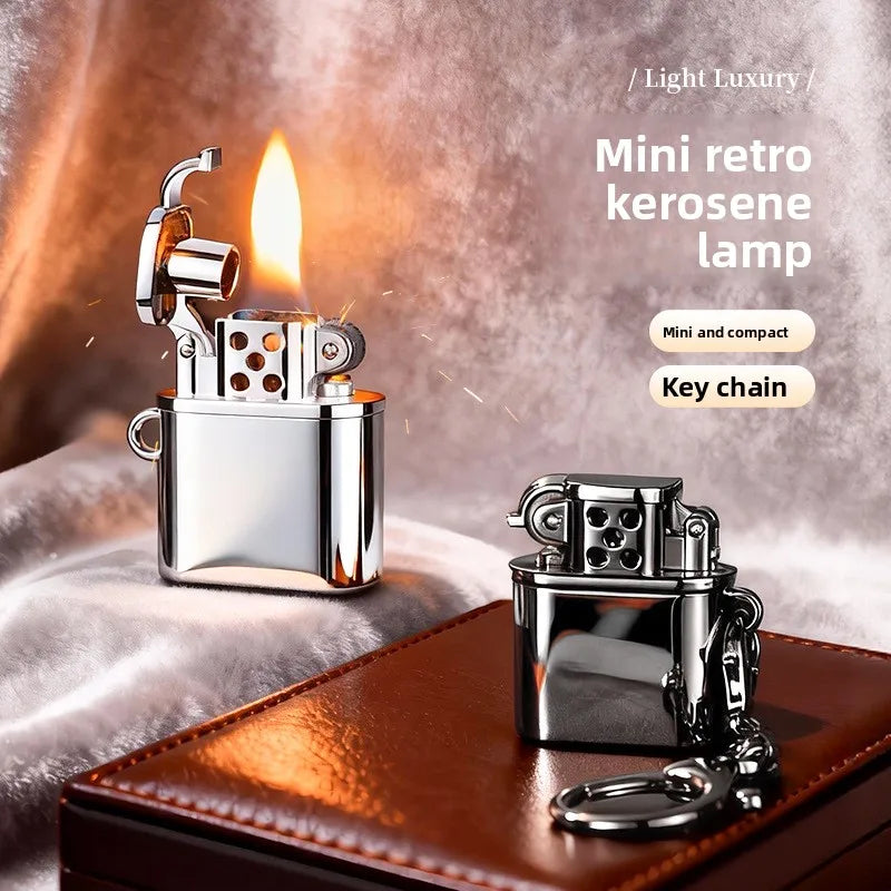 Spark Tag Metal Windproof Kerosene Keychain Lighter - Image 2