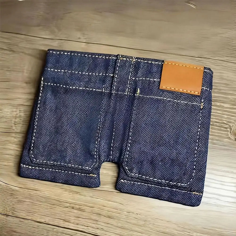 Pocket Pants Mini Denim Zip Wallet