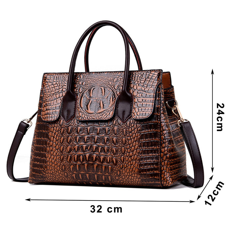 Elegant European Style Crocodile Pattern Women Bag - Image 8