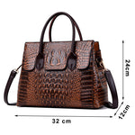 Elegant European Style Crocodile Pattern Women Bag