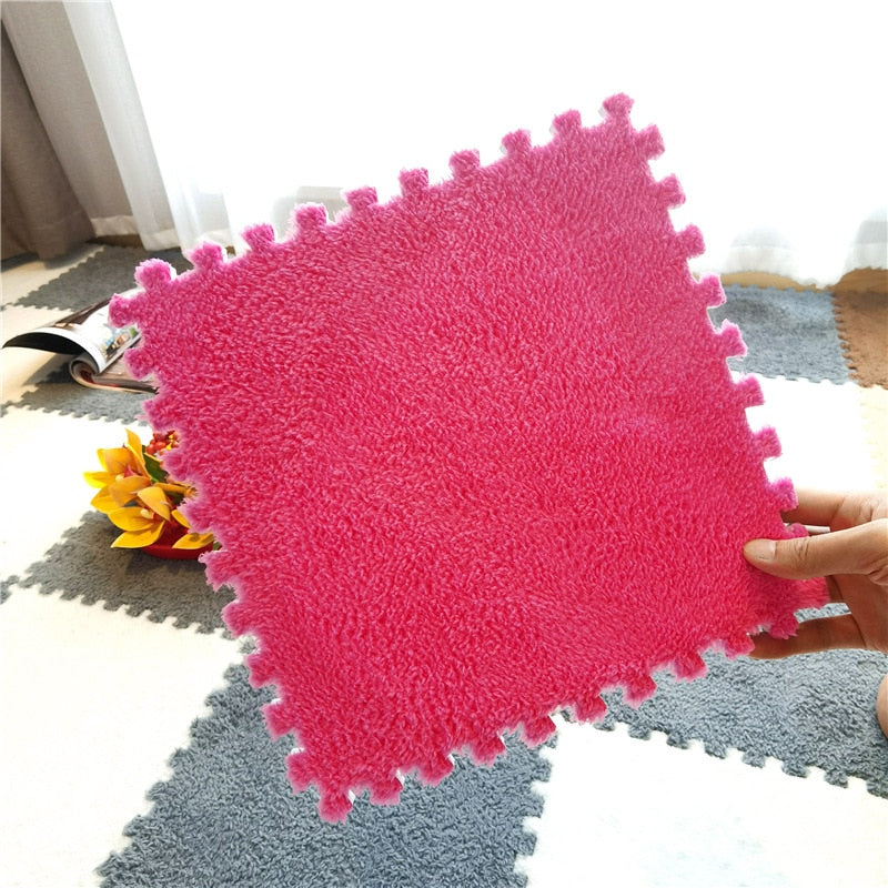 DIY Winter Plush Puzzle Mat