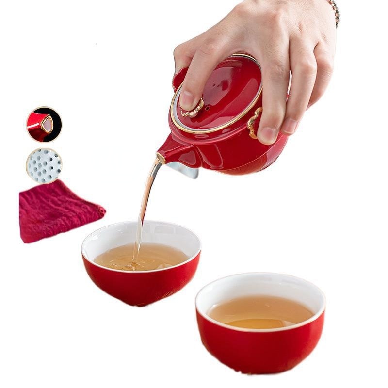 Luck Cat Ceramic Quick Cup Tea Set - Image 2
